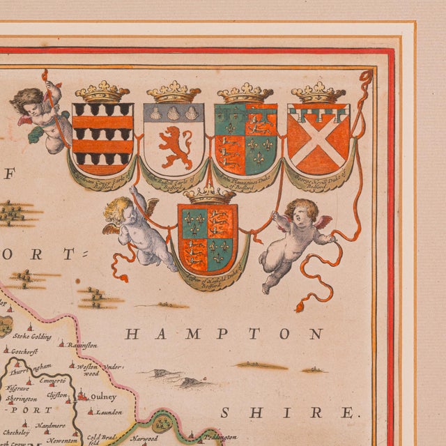 1660's Antique County Map For Sale - Image 6 of 12