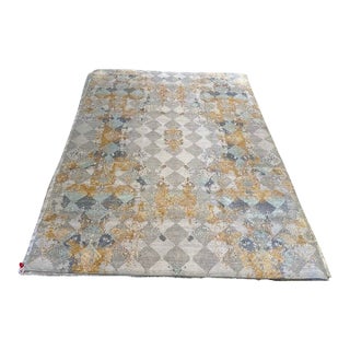 Large Abstract Wool Rug, Handmade in Nepal, 10x14 For Sale