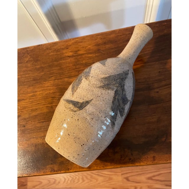 Abstract Southwest Studio Art Pottery Vase in Blush, Peach, Brown For Sale - Image 10 of 12