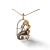 Contemporary Late 20th Century Sterling Silver 22K Gilded Mermaid Mihail Chemiakin Slide Pendant For Sale - Image 3 of 4