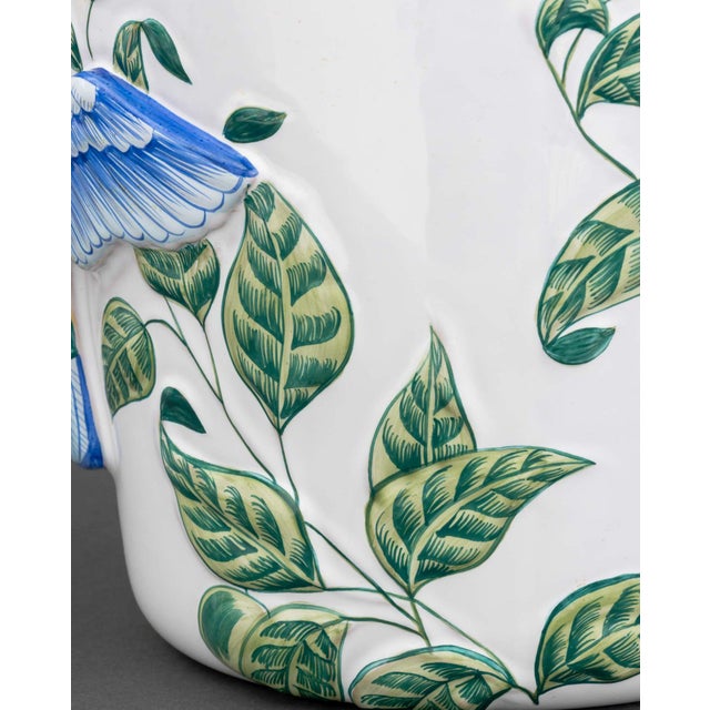 Late 20th Century Hermes Moustiers Faience "Toucan" Ice Bucket For Sale - Image 5 of 9