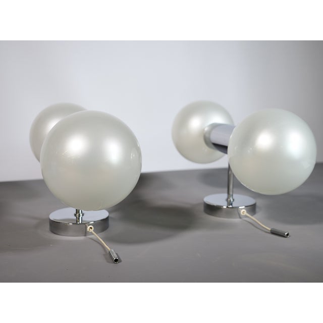 1970s Space Age Chrome Wall Lights by Motoko Ishii for Staff, 1970s, Set of 2 For Sale - Image 5 of 13