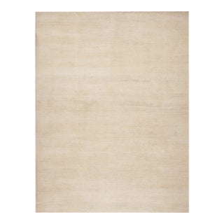 Rug & Kilim’s Modern Textural Oversized Rug With Striae of Beige - 13'x17' For Sale