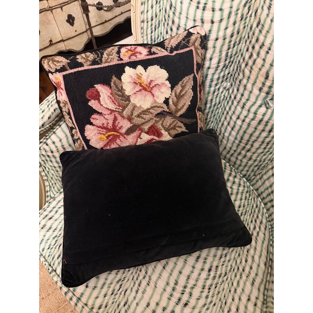 Set of Two Vintage Needlepoint Pillows For Sale In Charleston - Image 6 of 7
