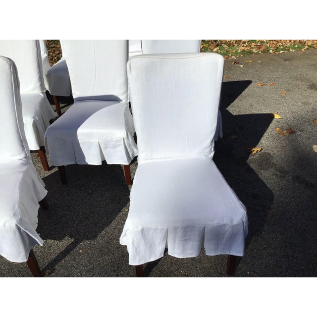 Set of 8Pottery Barn “Megan” Parson Chairs With Custom Made Heavy
