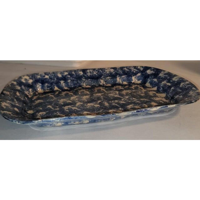 Mid 20th Century Mid 20th Century Collection of Three Sponge Ware Serving Platters -3 For Sale - Image 5 of 7