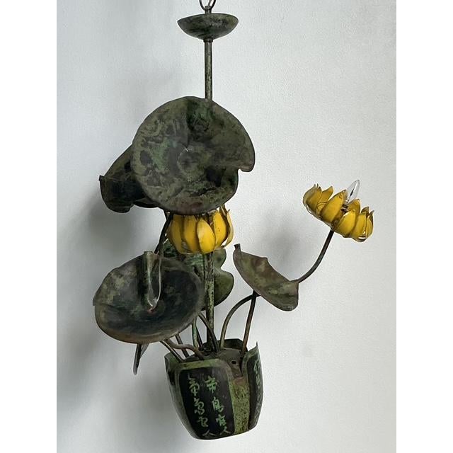 Vintage Boho Garland Faulkner Botanical Chandelier For Sale - Image 11 of 14