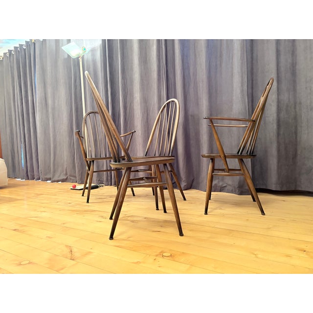 Quaker Windsor Chairs by Lucian Ercolani for Ercol, United Kingdom, 1960s, Set of 4 For Sale - Image 11 of 18