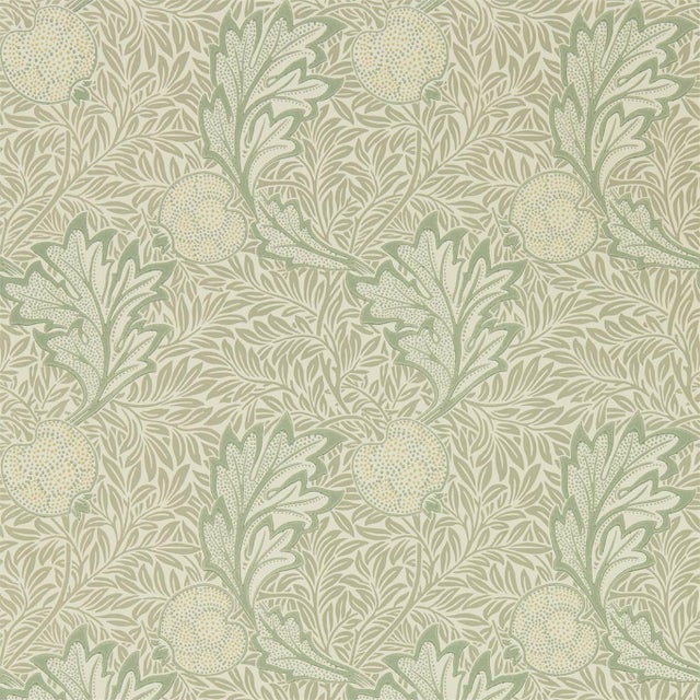 Morris & Co Apple Wallpaper in Bay Leaf For Sale