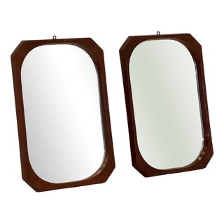 Mirrors with Teak Wood Frame, 1960s, Set of 2 For Sale