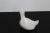 abstract representation of a duck made of porcelain, white glazed, manufactured in Czechoslovakia by Royal Dux porcelain...