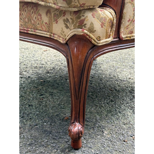 French Ethan Allen “Camille” French Upholstered Chair For Sale - Image 3 of 10