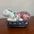 1970s Famille Rose Ceramic Cat With Base For Sale - Image 5 of 9