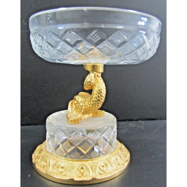 Sherle Wagner Gilded Gold Plated Bronze Dolphin Crystal Soap Dish Jewelry Holder For Sale - Image 11 of 18