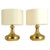 Goldenrod Brass Table Lamps, 1970s, Set of 2 For Sale - Image 8 of 8
