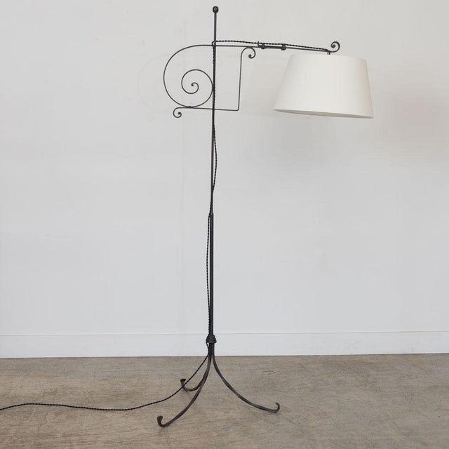 Metal French Adjustable Iron Floor Lamp For Sale - Image 7 of 18