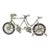 Vintage Italian Handmade Genuine Silver & Rubber Wheels Large Tandem Bicycle Miniature Figurine Made in Arezzo Tuscany For Sale