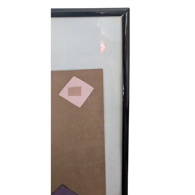 Henri Matisse Henri Matisse Style Framed Paper Cutout Collage Art For Sale - Image 4 of 8