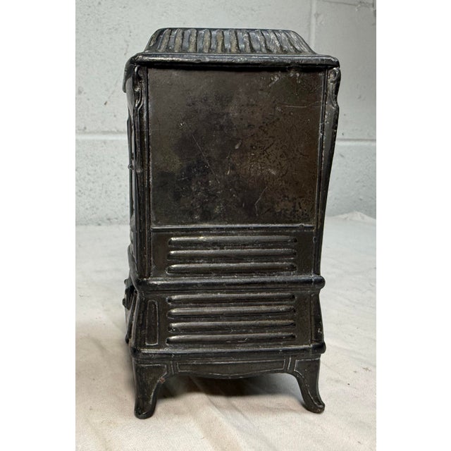 1930s Antique 1930s-40s Vintage Globe Glow-Boy Metal Stove Advertising Coin Still Bank For Sale - Image 5 of 12