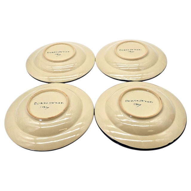 Ceramic Late 20th Century Corso Dei Fiori “Casolare” Pasta Bowls, Set of Four For Sale - Image 7 of 10