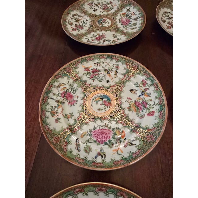 A rare set of matching six hand made handpainted antique chinese porcelain plates ( guaranteed over 150 years old original...