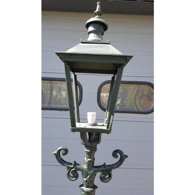 Cast Iron Lamp Post Rotterdammer with Square Cast Iron Lantern, in Flawless conditions. Designed from 2000 Up to 250V...