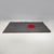 Postmodern Italian Rectangular Grey Felt Rug with Red Circle by Riccardo Fattori, 2000s For Sale - Image 4 of 18