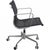 Charles Eames EA-117 office chair upholstered in black mesh, with chrome armrests and frame. The chair is from 2002 and...