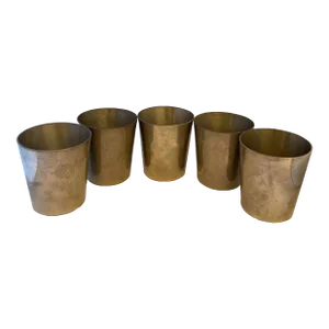 1970s Vintage Stieff Engraved Tennis Award Julep Cups - Set of 5