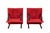 Arflex Postmodern T Line Lounge Chairs in Red Alcantara by Arflex,, Italy, 1982, Set of 2 For Sale - Image 4 of 11