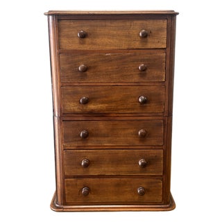 19th Century English Mahogany Salesman's Sample Small Sized Chest of Drawers For Sale