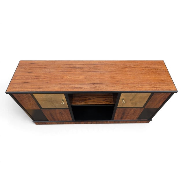 Vintage Sideboard with Gold Leaf Details, Italy, 1960s For Sale - Image 4 of 12