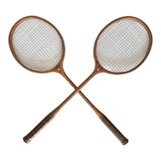 Pair of Vintage Tennis Rackets Racquetball For Sale