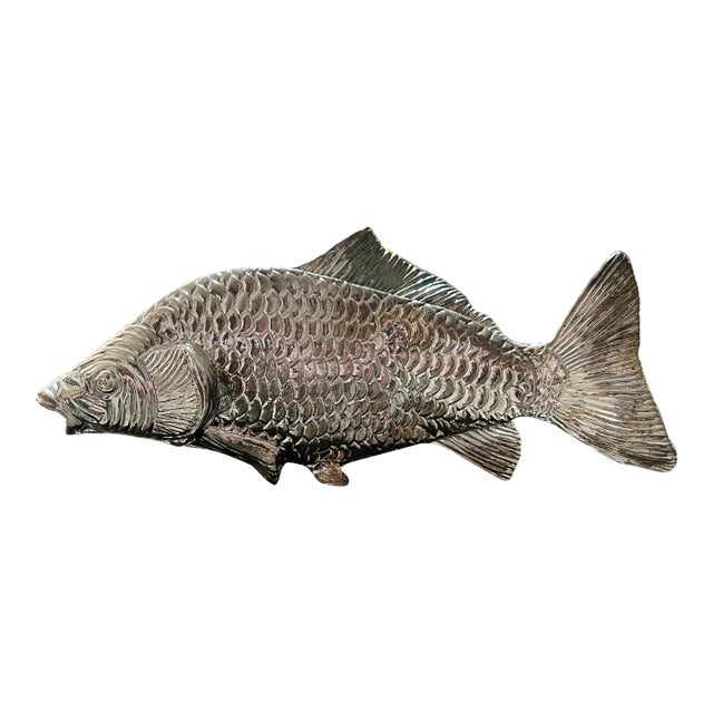 Mid 20th Century Silver Plated Fish Napkin Holder/Letter Holder For Sale
