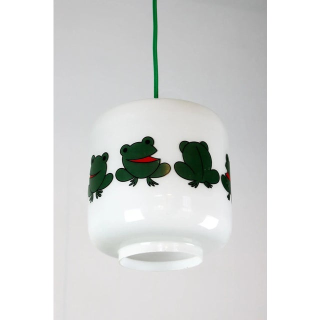 Glass Frogs and Cats Childrens Pendant Lamps, 1980s, Set of 2 For Sale - Image 11 of 16