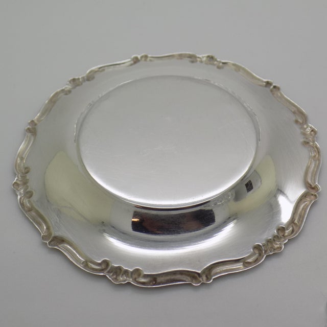 Vintage Italian Handmade Genuine Silver & Glass Salt / Pepper Cellar Table Decor For Sale - Image 10 of 12