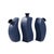 Contemporary Delft Blue 3 Piece Floral Vase For Sale - Image 3 of 11