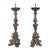Pair of 18th Century Italian Baroque Silver Gilded Candlesticks For Sale