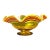 Vintage Striped Murano-Style Glass Centerpiece Bowl For Sale