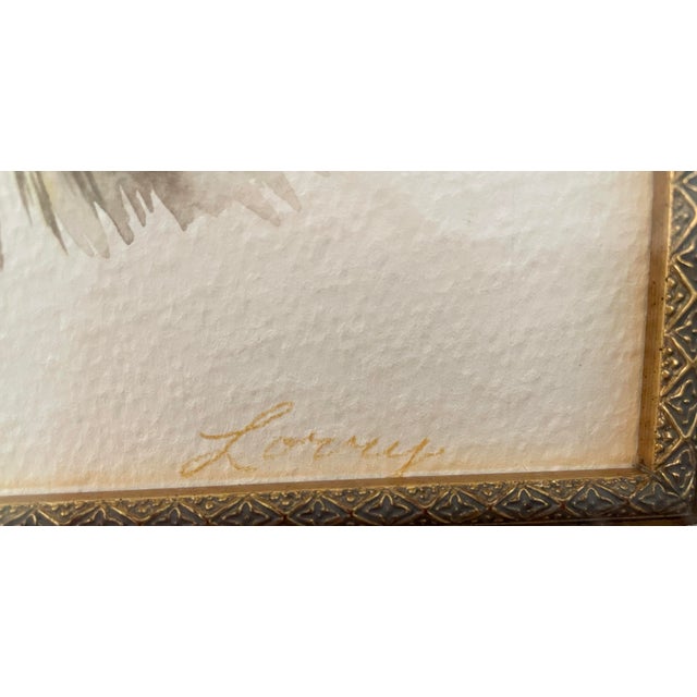 Coastal Hand Painted Watercolor of a Pelican Head, Framed For Sale - Image 3 of 7