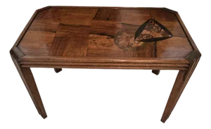 Vintage Mid Century Emile Galle Style Signed Low Table