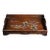 Vintage Hardwood Tray With Mother-of-Pearl Bird and Floral Inlay For Sale