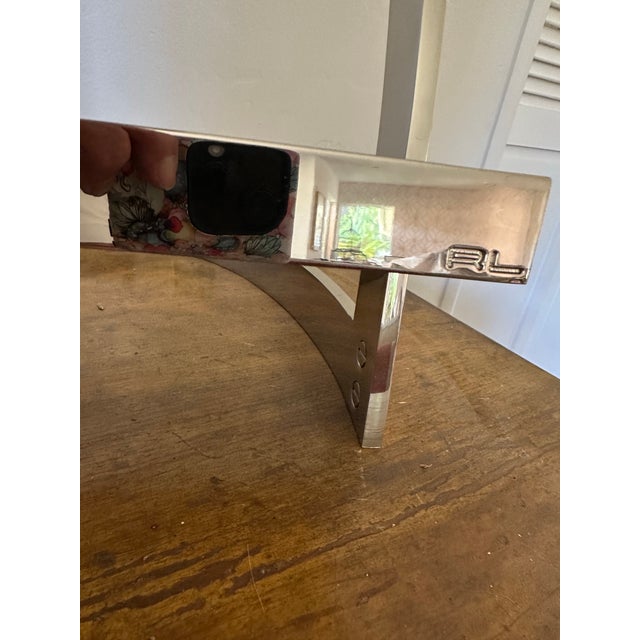 Ralph Lauren Late 20th Century RL Polished Nickel Easel Lamp For Sale - Image 4 of 10