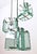 Mid-Century Modern Nile Green Hammered Glass Pendant Light by Zero Quattro, Italy, 1960s For Sale - Image 3 of 9