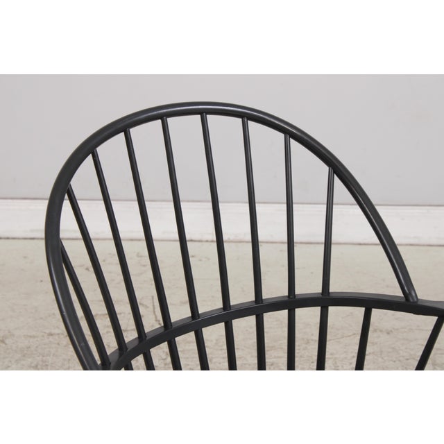 Set of 4 Black Windsor Style Dining Room Chairs For Sale In Philadelphia - Image 6 of 18