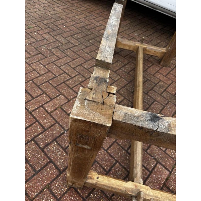 English Light Oak Refectory Dining Table For Sale - Image 15 of 18
