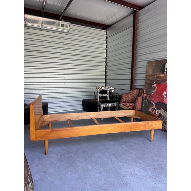 Very well built 1960’s maple wood twin size daybed. Great mid century clean lines. Very sturdy and solid. Can’t locate and...