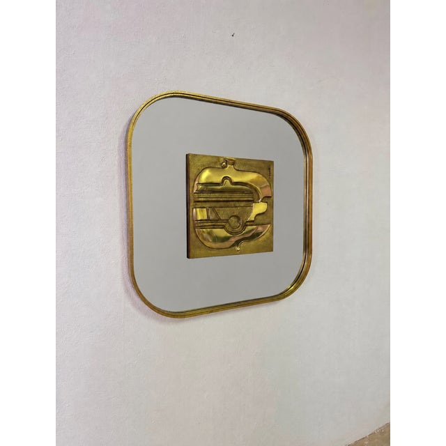Mirror in Mirrored Glass by Luciano Frigerio For Sale - Image 4 of 7