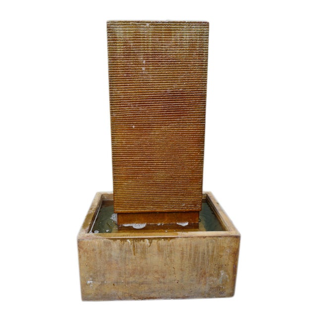 Cement Rust Ripple Fountain Medium Chairish