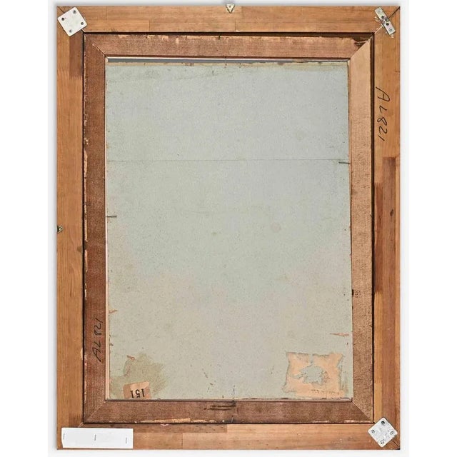 Smiling Girl is an original modern artwork realized by Arnaldo De Lisio in 1917. Mixed colored oil pastel on board. Hand...